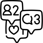 pictogramme pour mettre en avant la production video pour reseaux sociaux